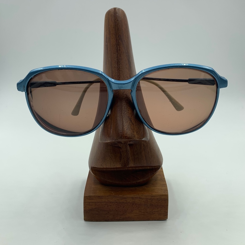Cobalt Metal Blue Oval Oversized Sunglasses